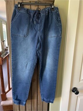 Women's Indigo Jogger Jeans - Casual Pull-On soft, stretchy Denim